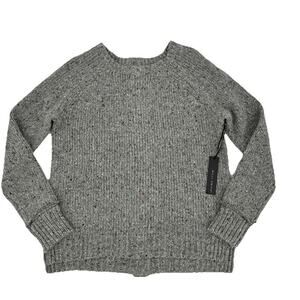 Willi Smith Gray Sweater Womens XL Wool Blend Button-Backed Lagenlook High-Low